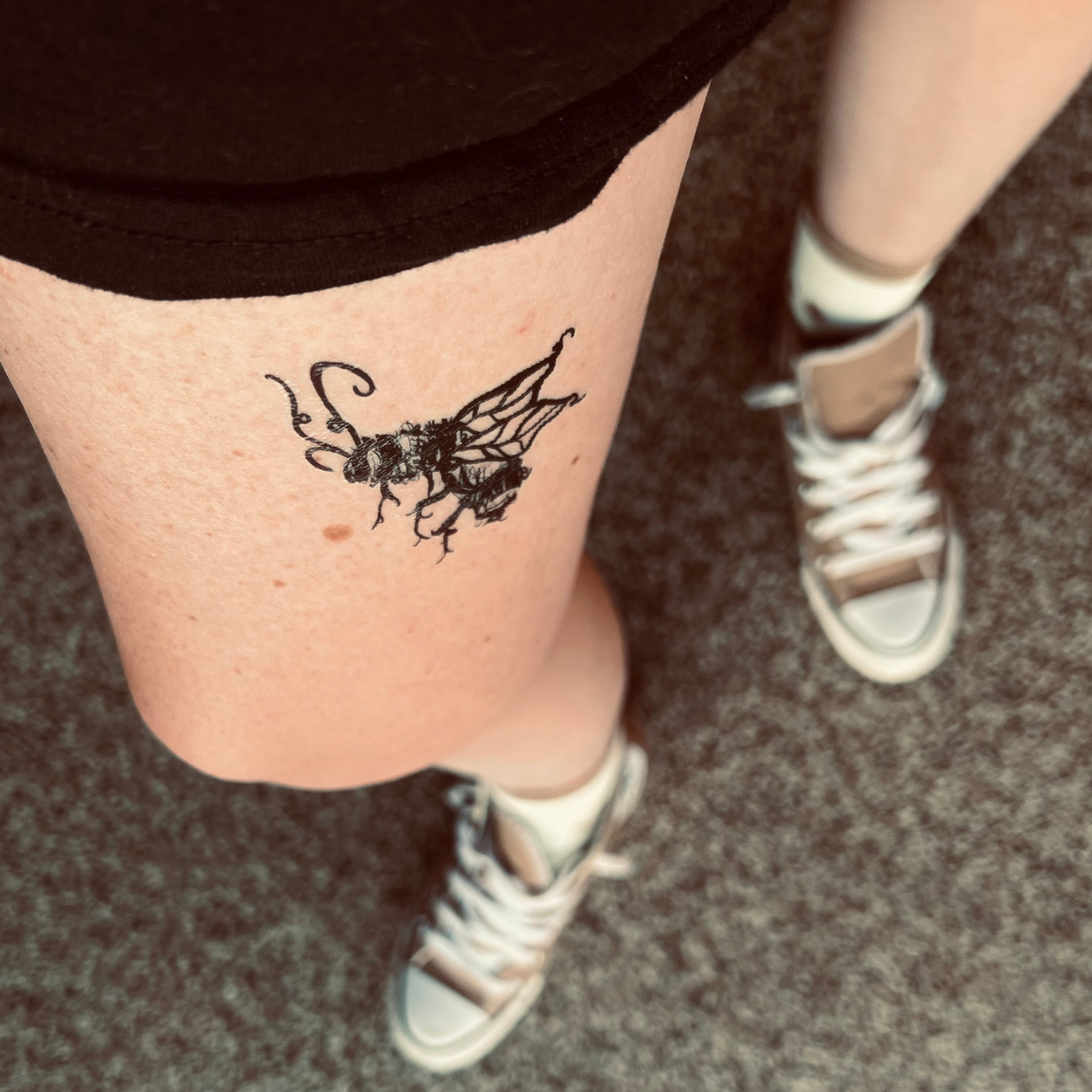 Two Bumble Bee Temporary Tattoos