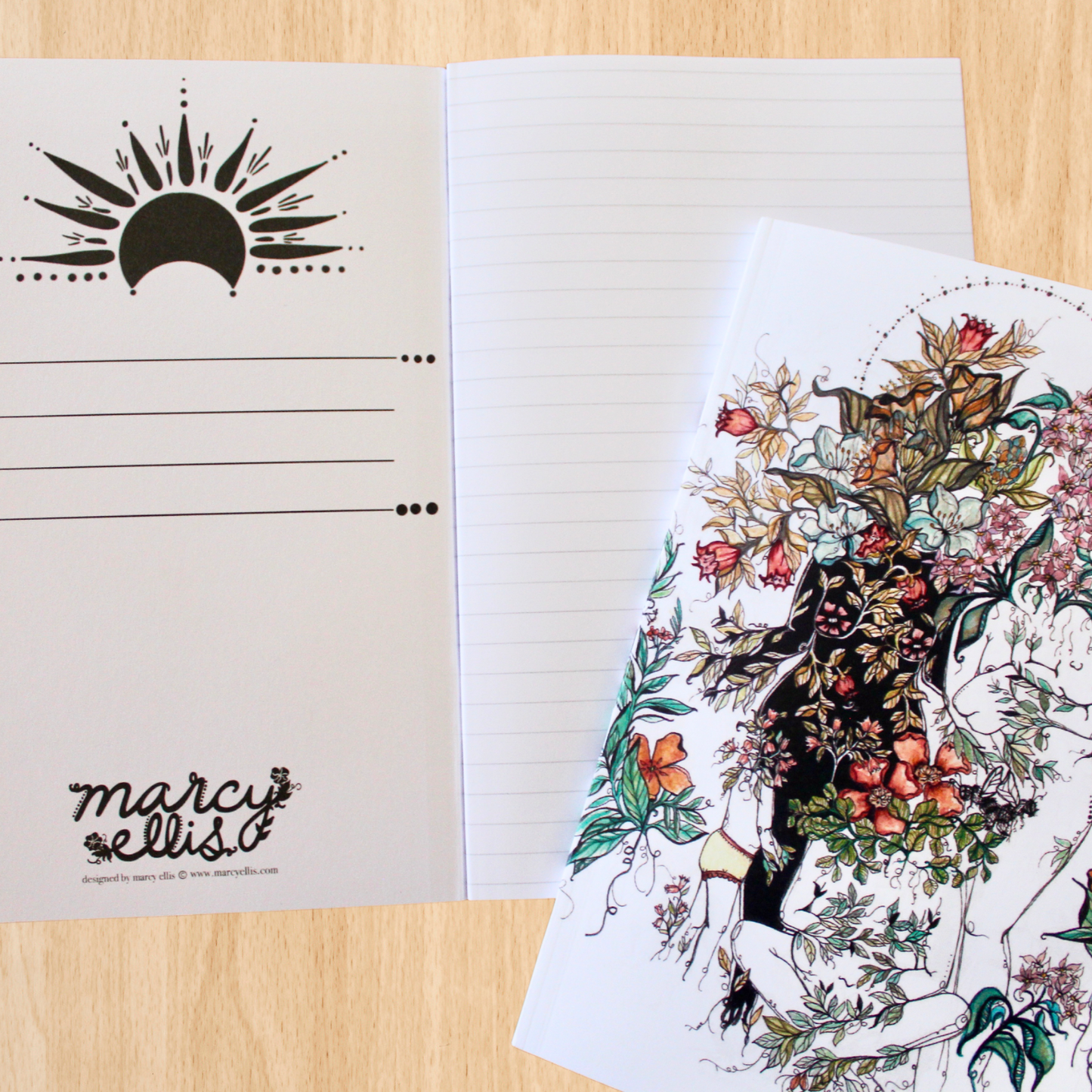 Flora Sisters Notebook Set, Lined and Blank Notebook Journals