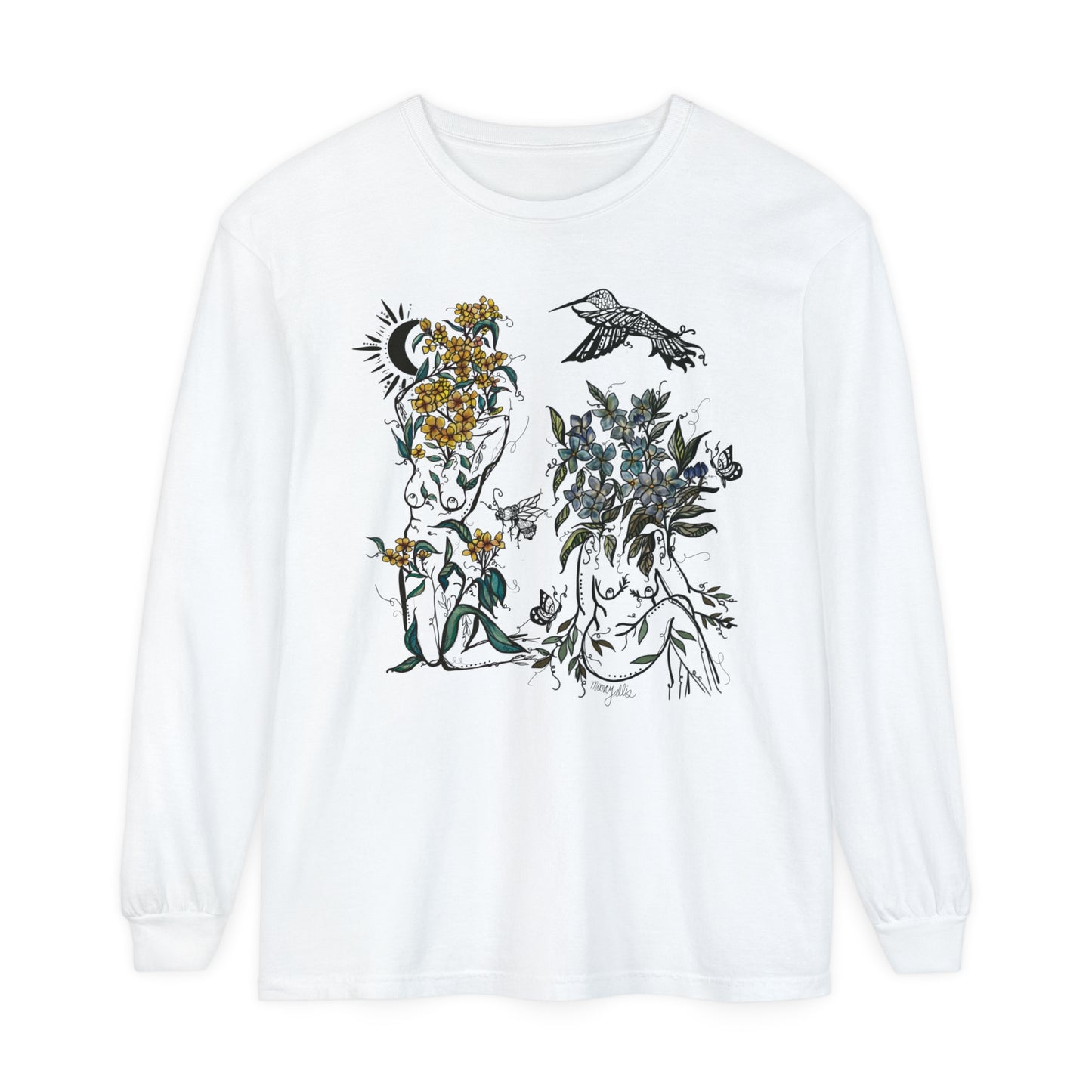 Baby Blues + Anemone Flora Sisters, Long Sleeve