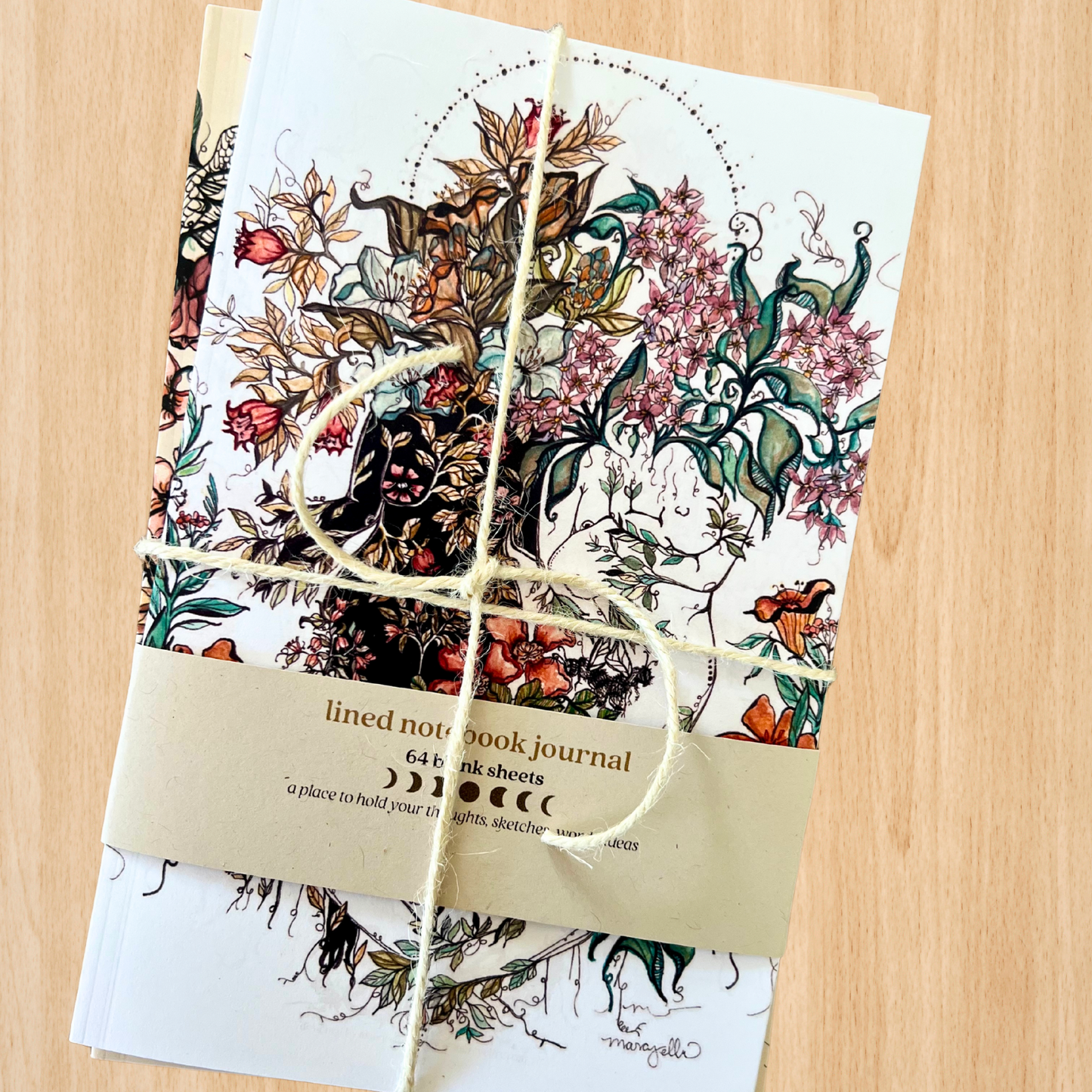 Flora Sisters Notebook Set, Lined and Blank Notebook Journals