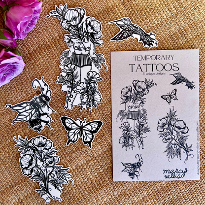 Pack of 5 Temporary Tattoos