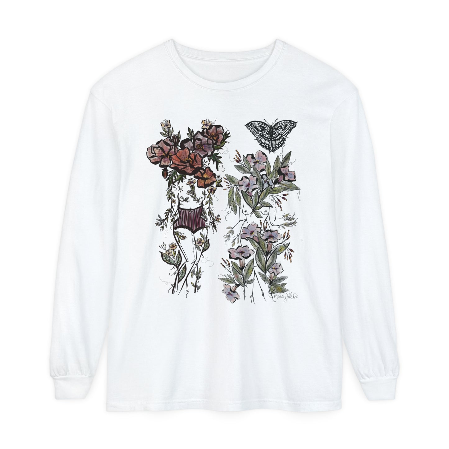 Rosa + Geranium Flora Sisters, Long Sleeve