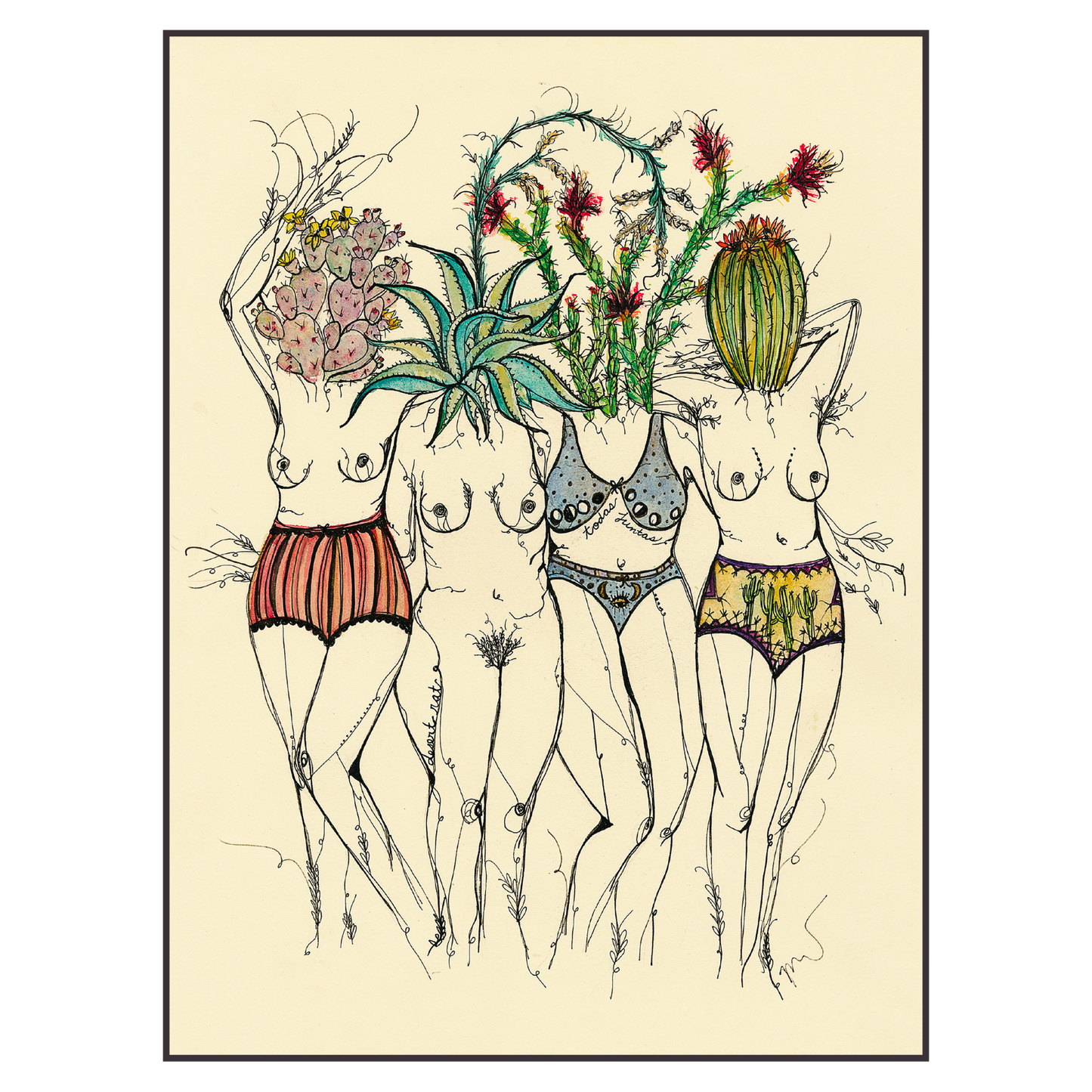 Desert Goddesses, Art Print
