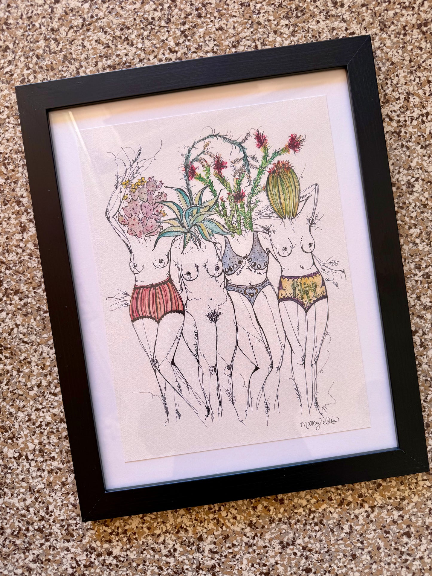 Desert Goddesses, Framed Art Print