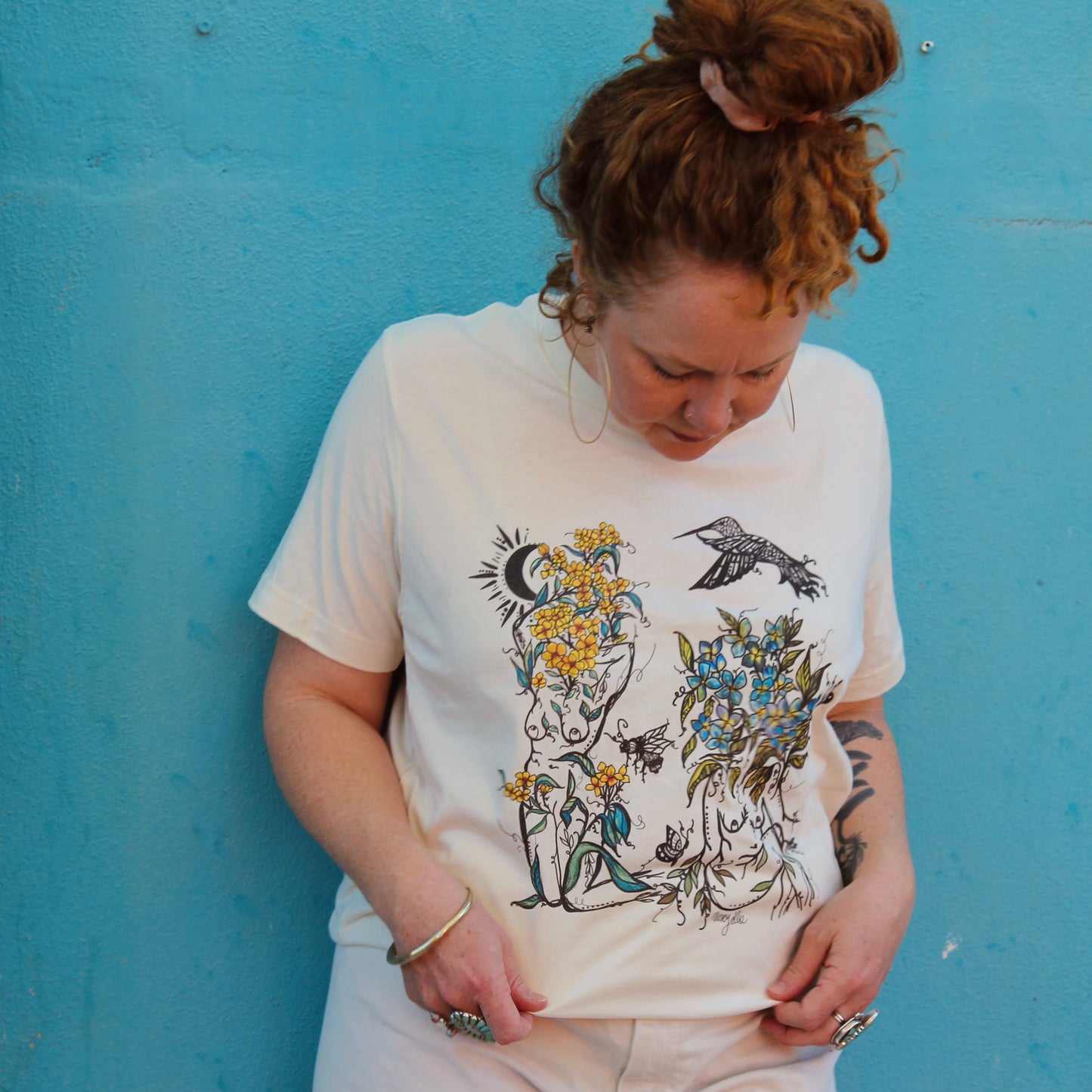 Baby Blues + Anemone Flora Sisters, Short Sleeve Tee