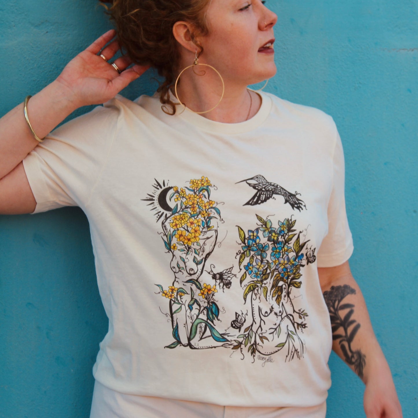 Baby Blues + Anemone Flora Sisters, Short Sleeve Tee