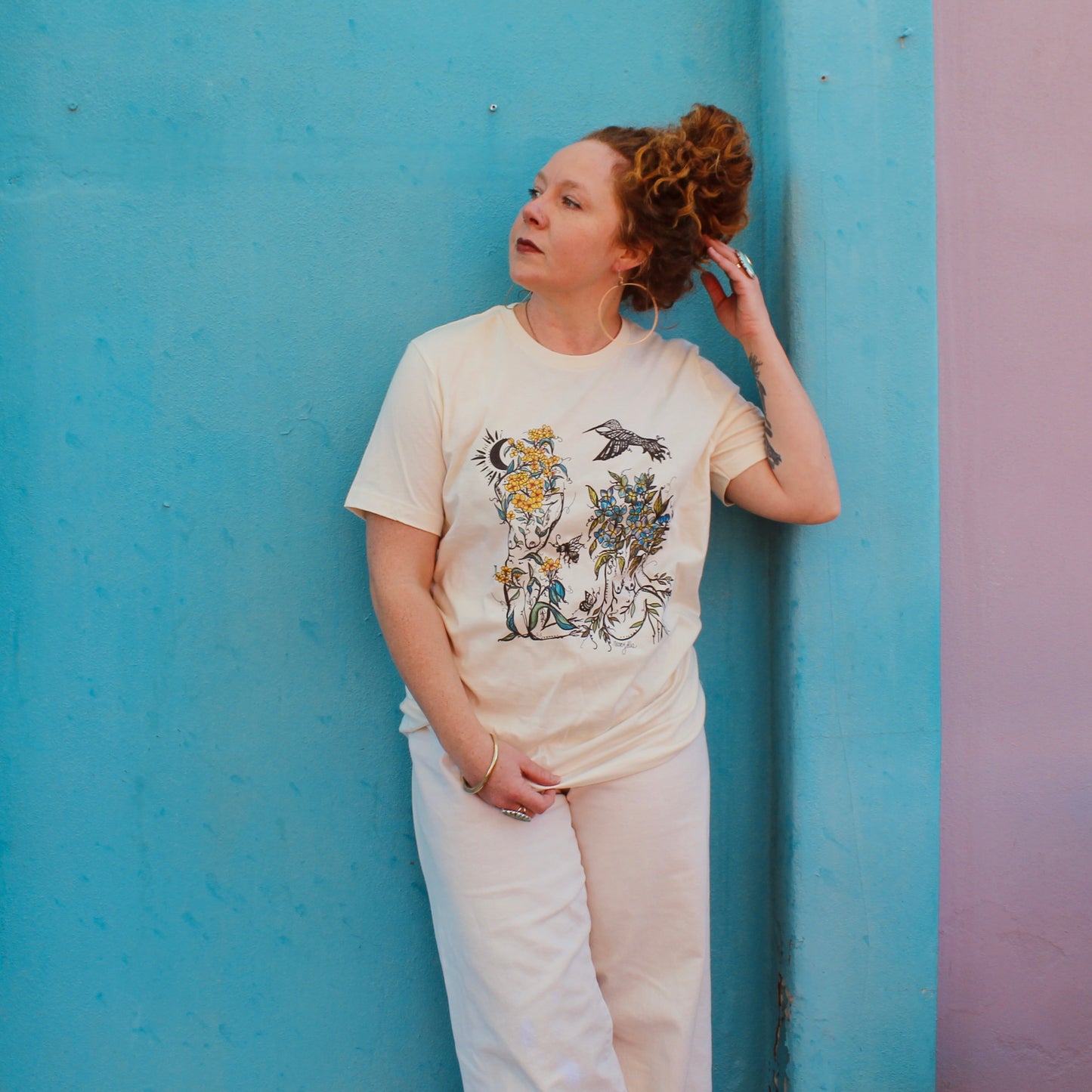 Baby Blues + Anemone Flora Sisters, Short Sleeve Tee