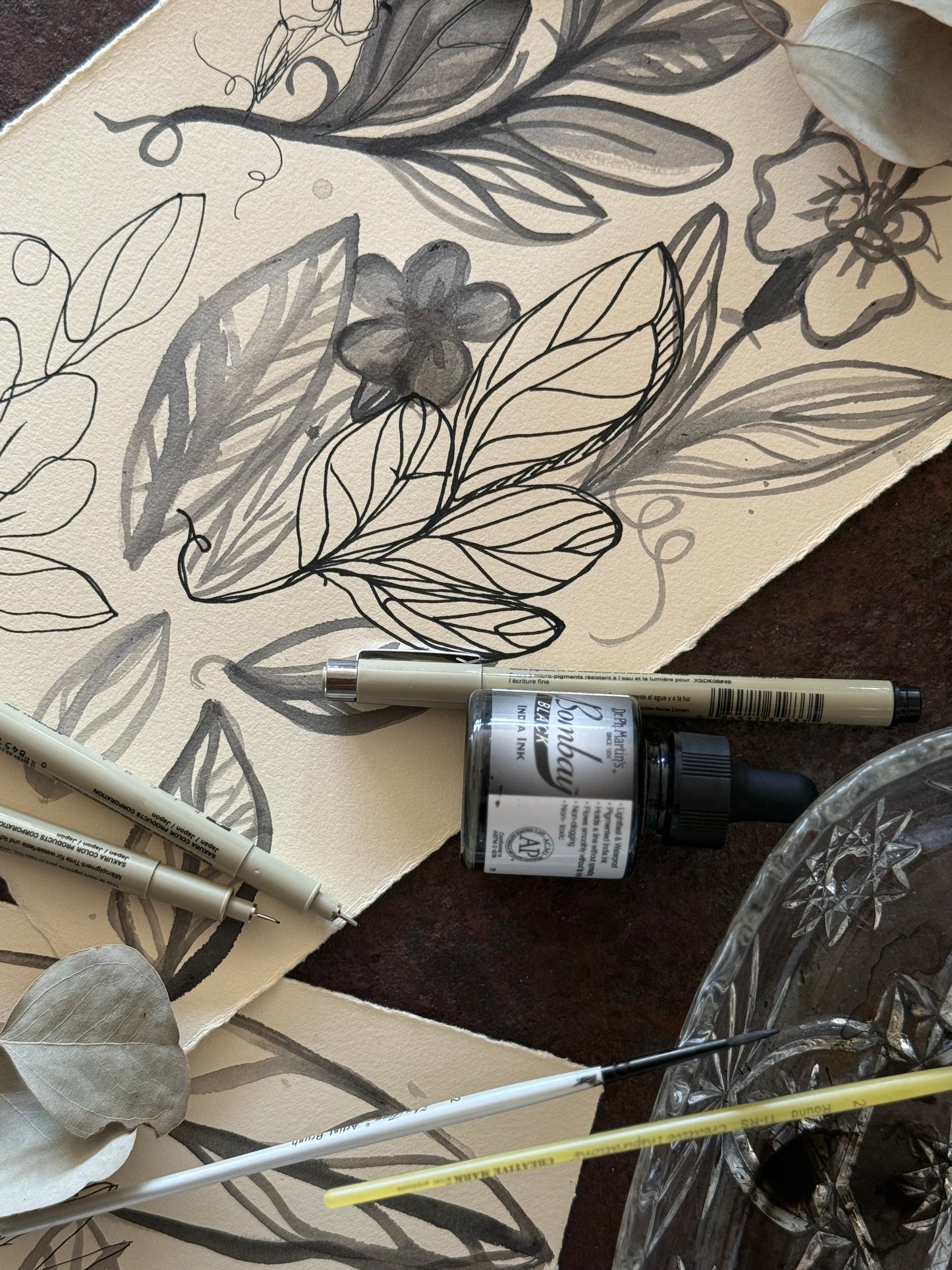 Exploring Ink with Botanicals Workshop, October 26, 10am-12:30pm