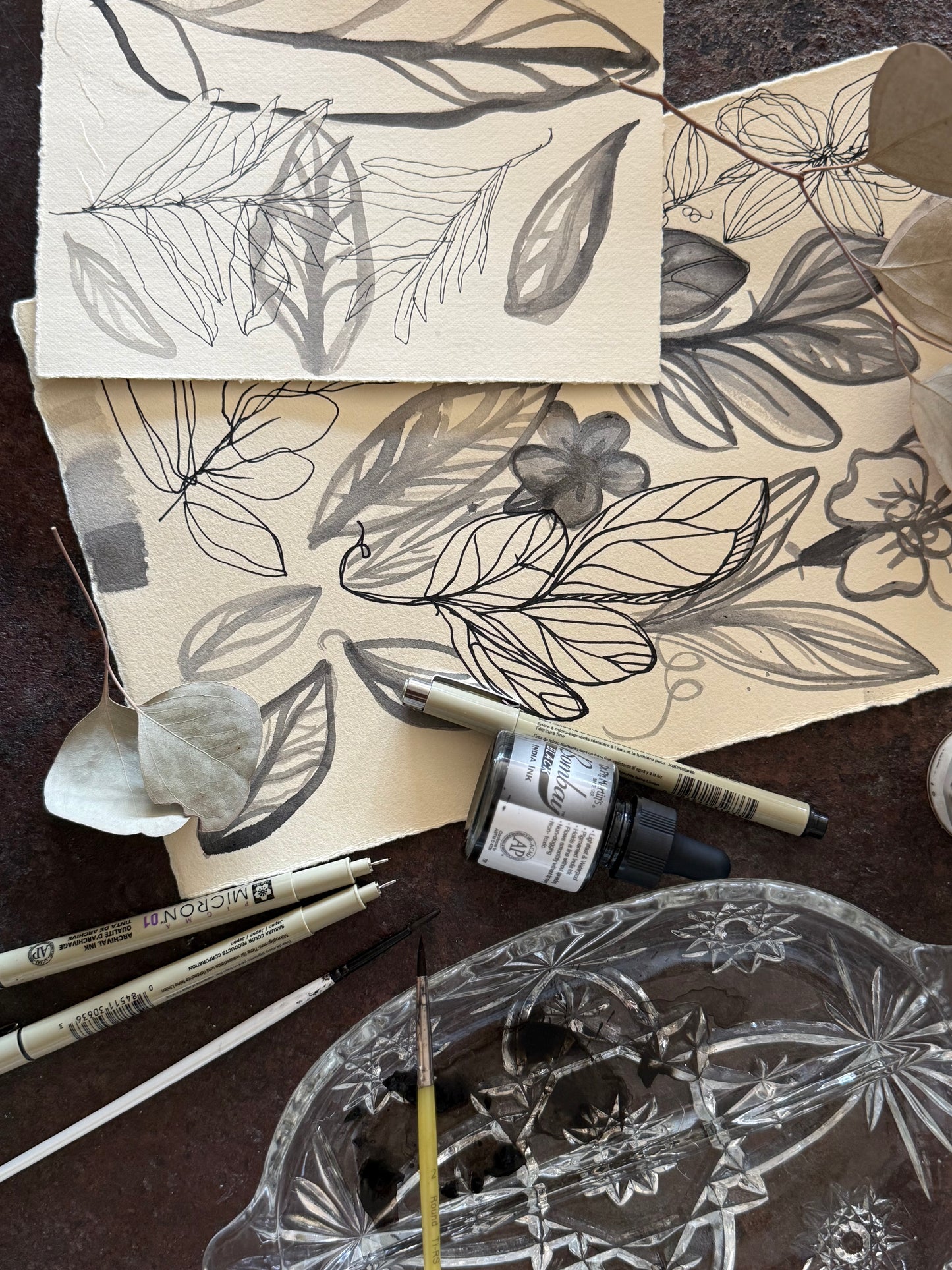 Exploring Ink with Botanicals Workshop, October 26, 10am-12:30pm