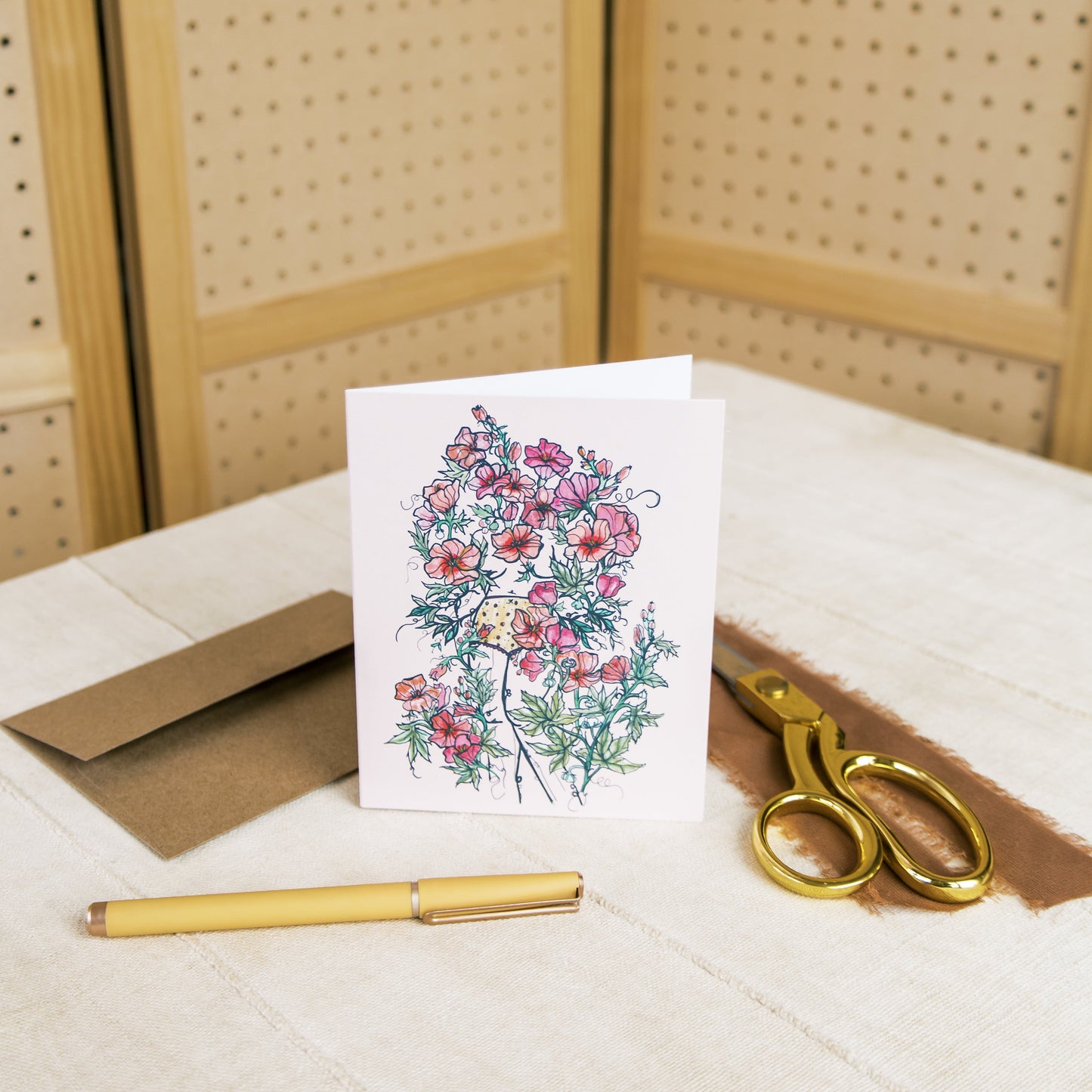 Hollyhock Card