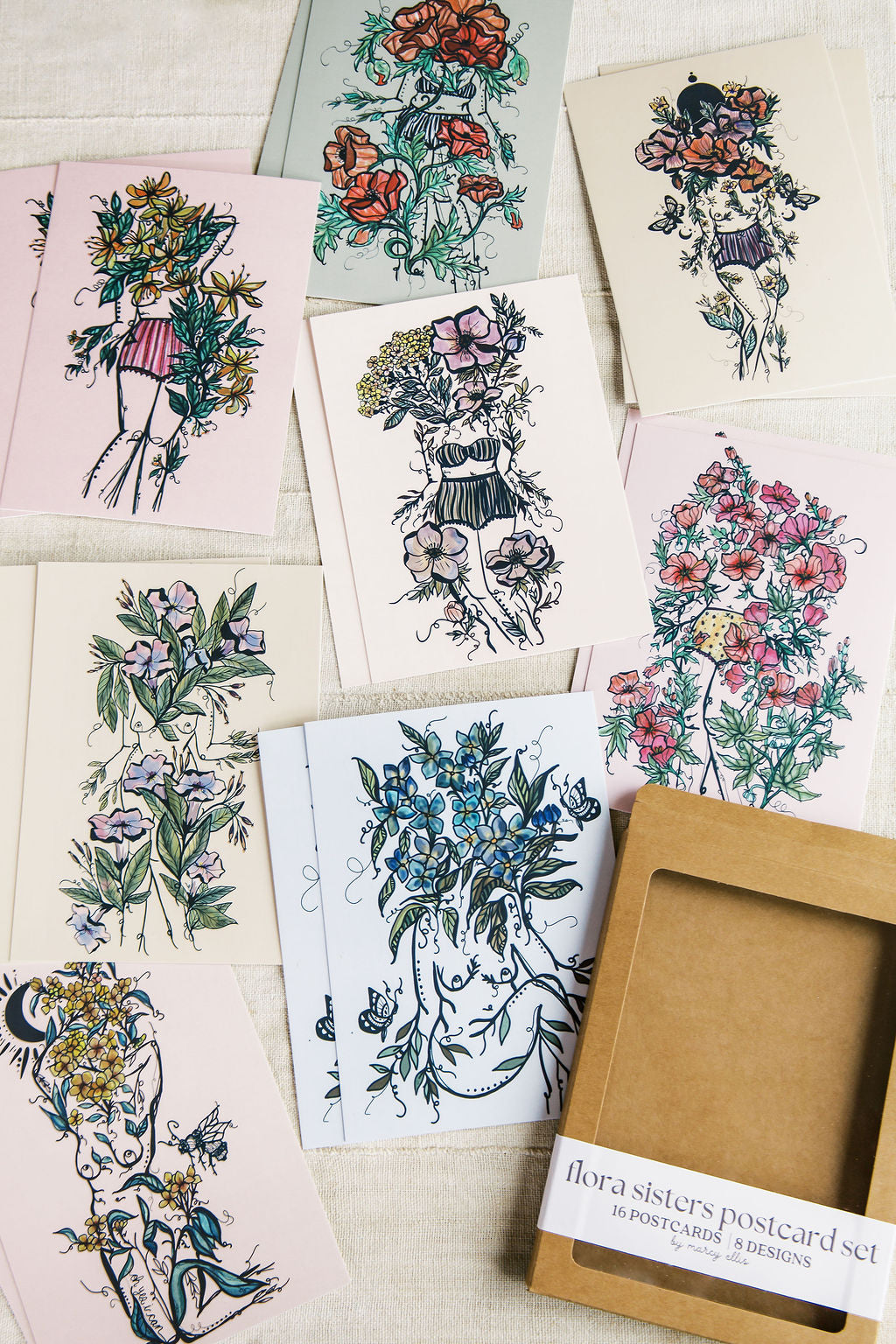 Flora Sisters Postcard Set