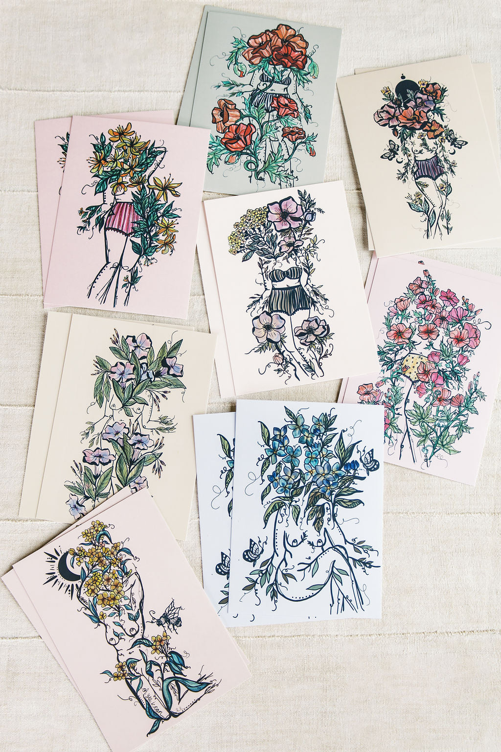 Flora Sisters Postcard Set