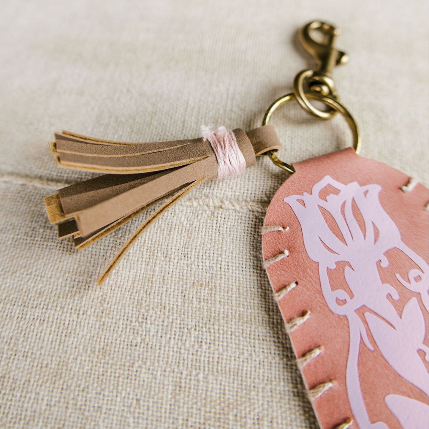 Vegan Leather Keychain