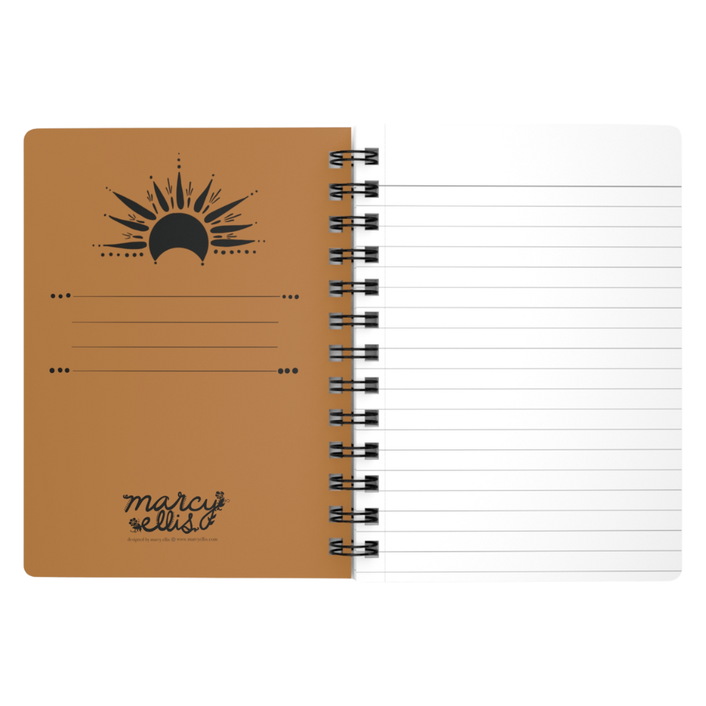 Flora Sister, Brown, Spiral Bound Notebook Journal