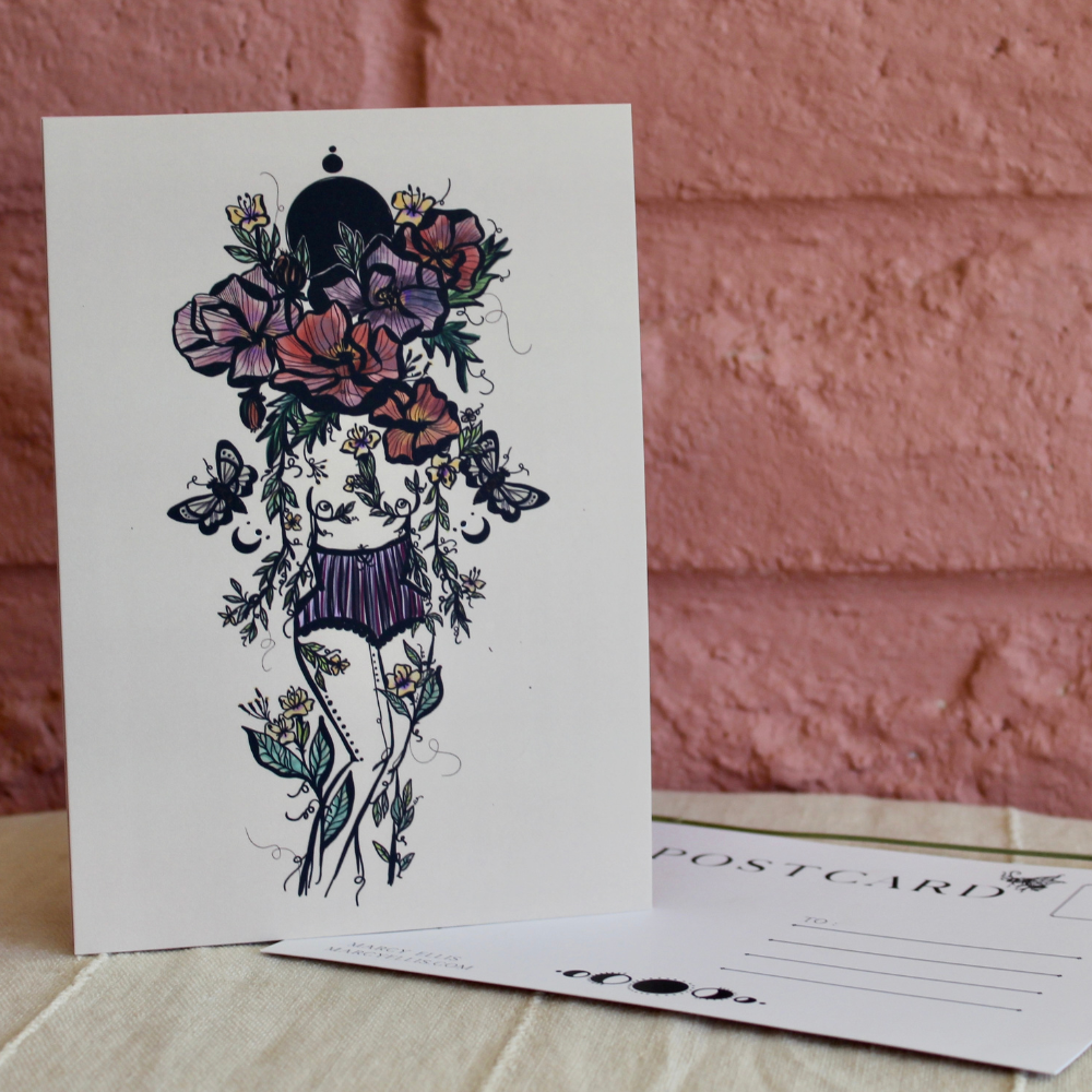 Rosa Floral Sister, Postcard, 5"x7"