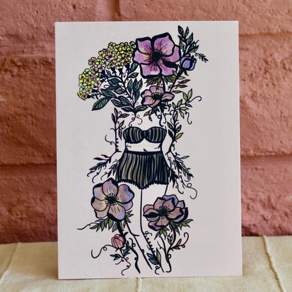 Yarrow Floral Sister, Postcard, 5"x7"