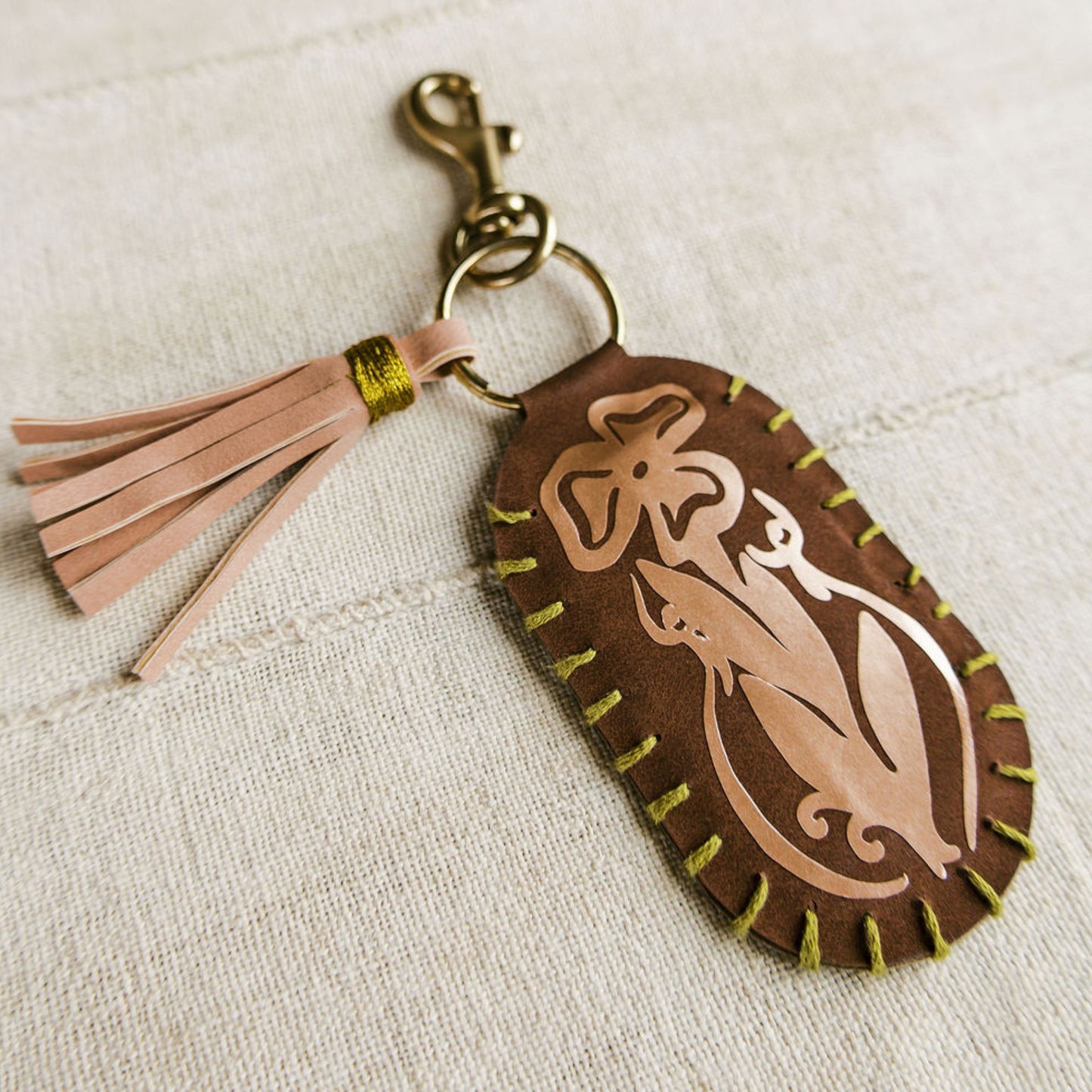 Vegan Leather Keychain