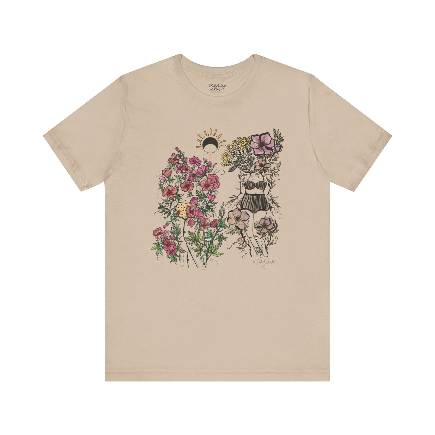 Yarrow + Hollyhock Flora Sister, Unisex Short Sleeve Tee