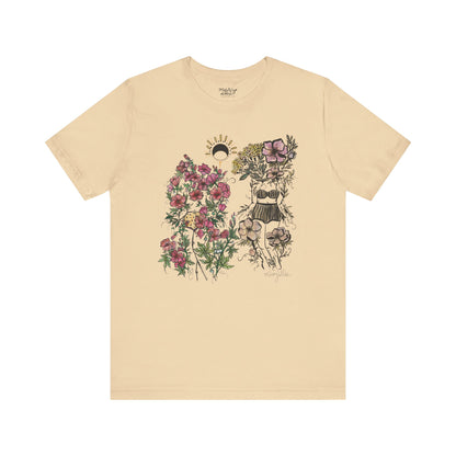 Yarrow + Hollyhock Flora Sister, Unisex Short Sleeve Tee