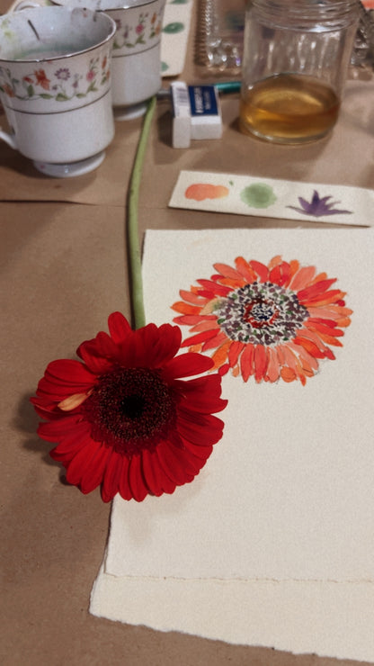 Botanical Watercolor + Drawing Workshop, Dec 15, 10am-noon @ Marcy's Studio