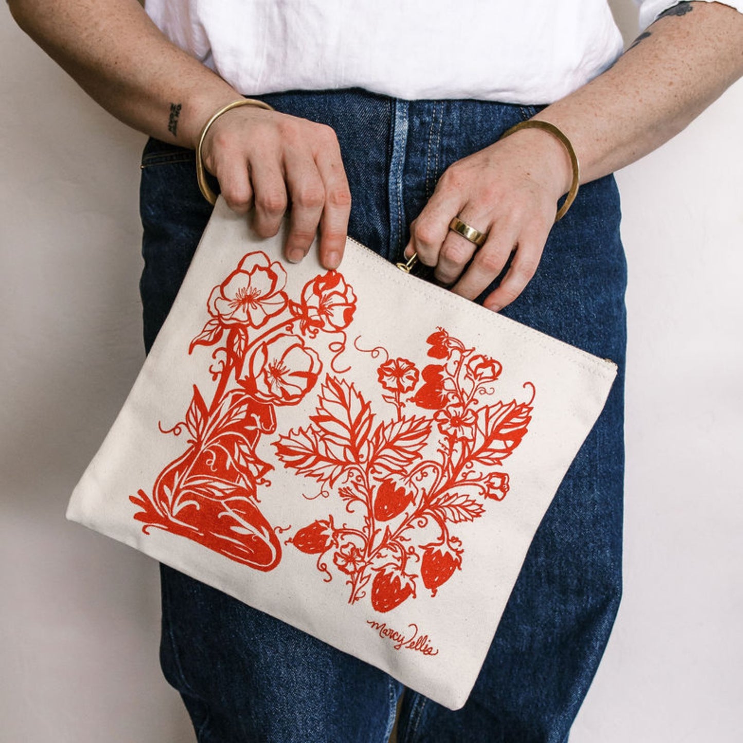 Strawberry Sister Zipper Pouch