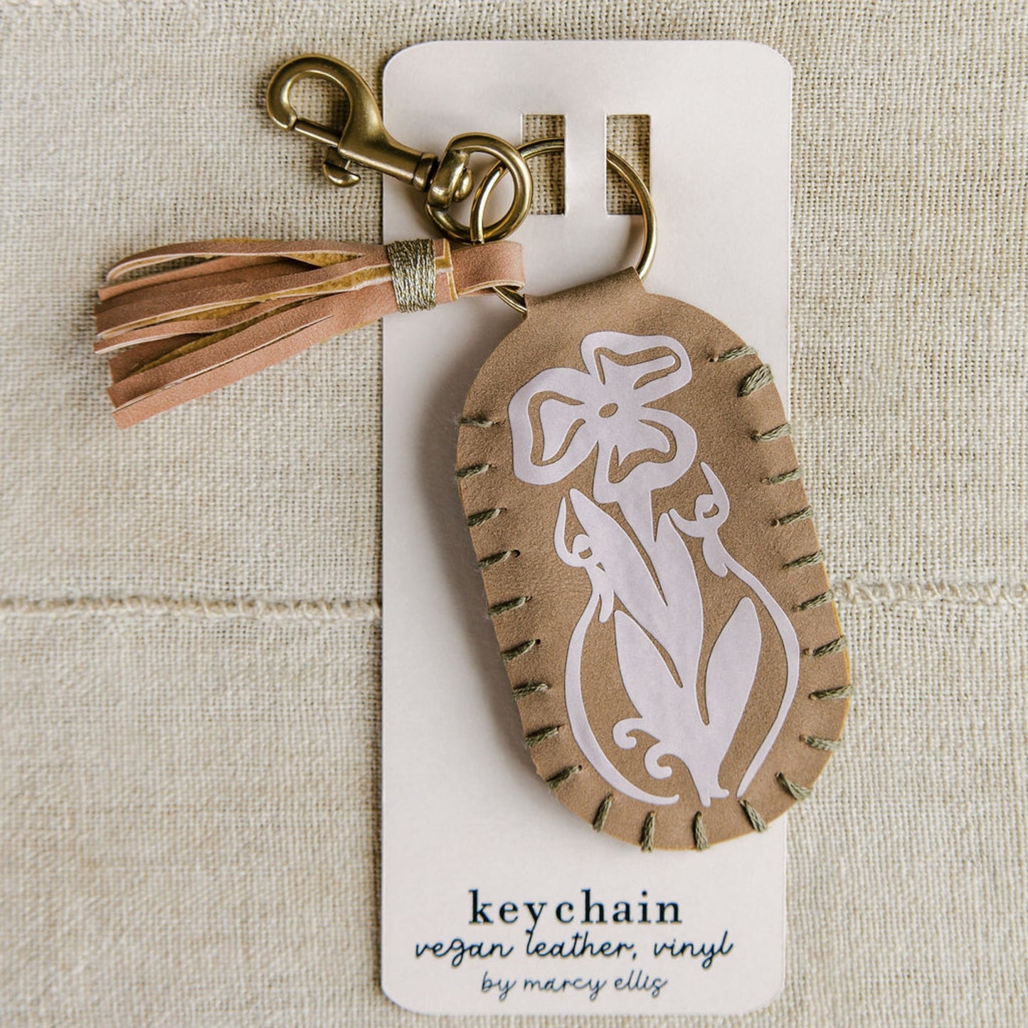 Vegan Leather Keychain