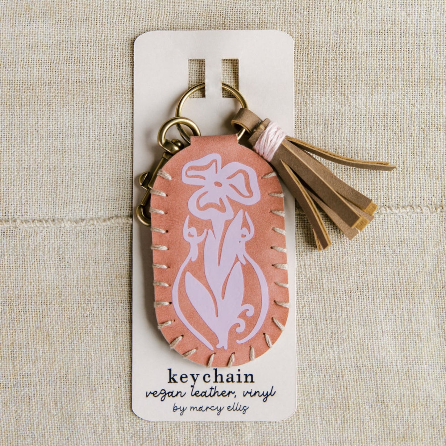 Vegan Leather Keychain