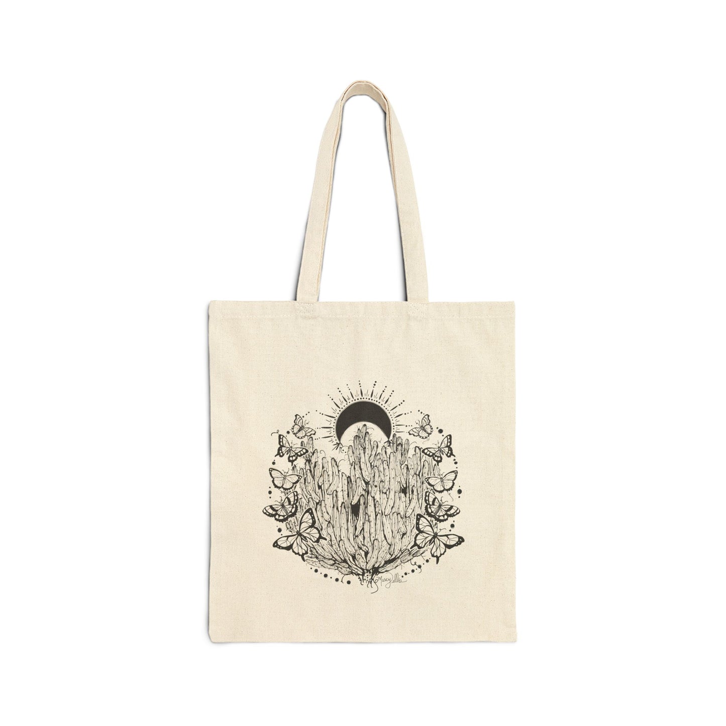 Senita Queen, Canvas Tote Bag, Natural