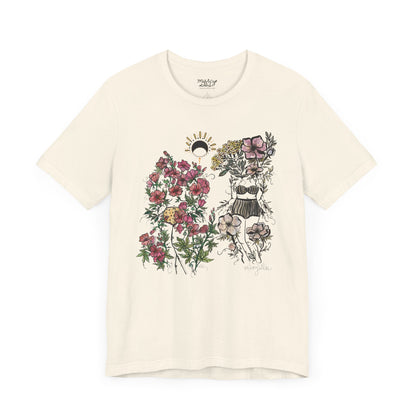 Yarrow + Hollyhock Flora Sister, Unisex Short Sleeve Tee