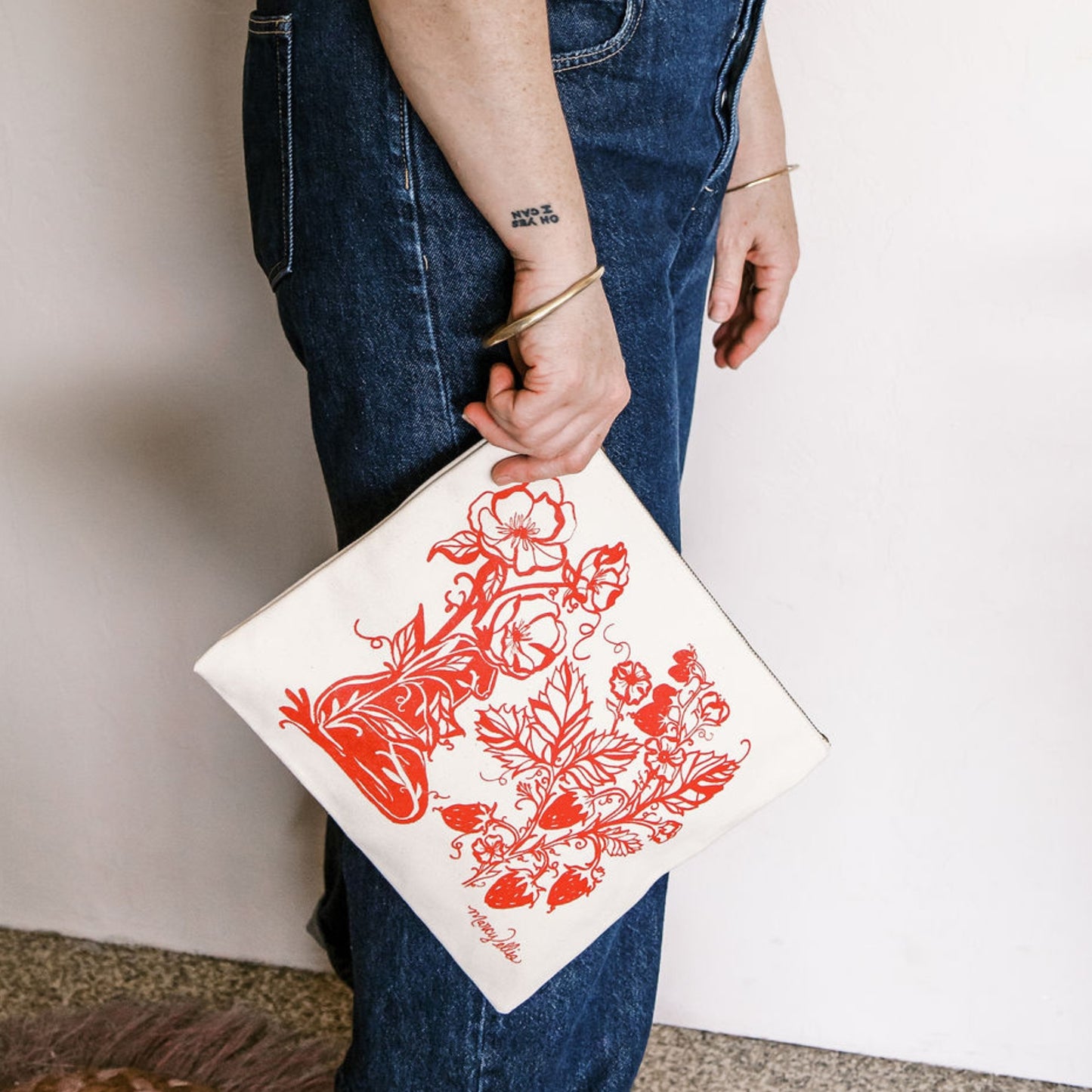 Strawberry Sister Zipper Pouch