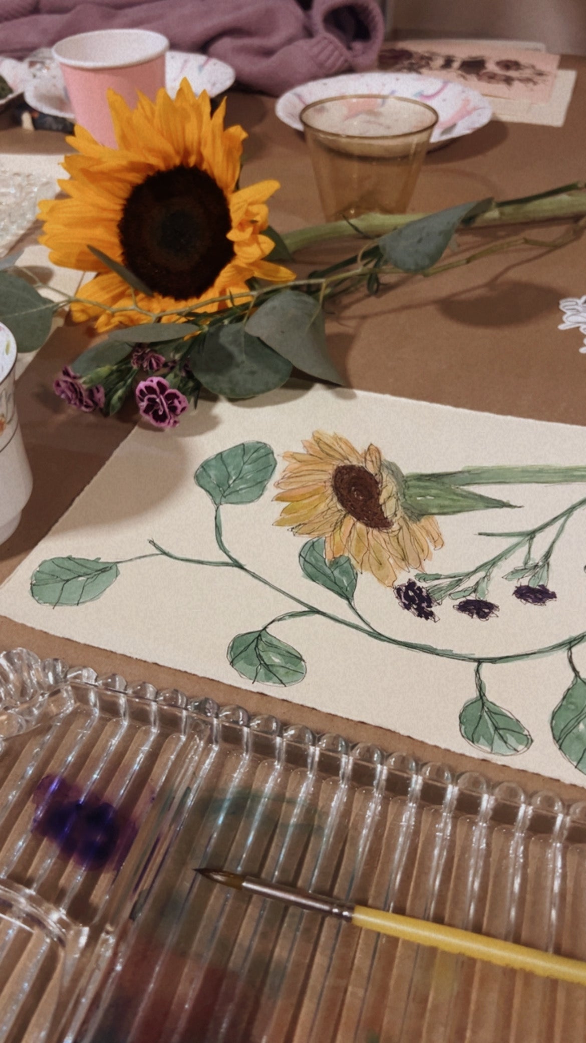 Botanical Watercolor + Drawing Workshop, Dec 15, 10am-noon @ Marcy's Studio