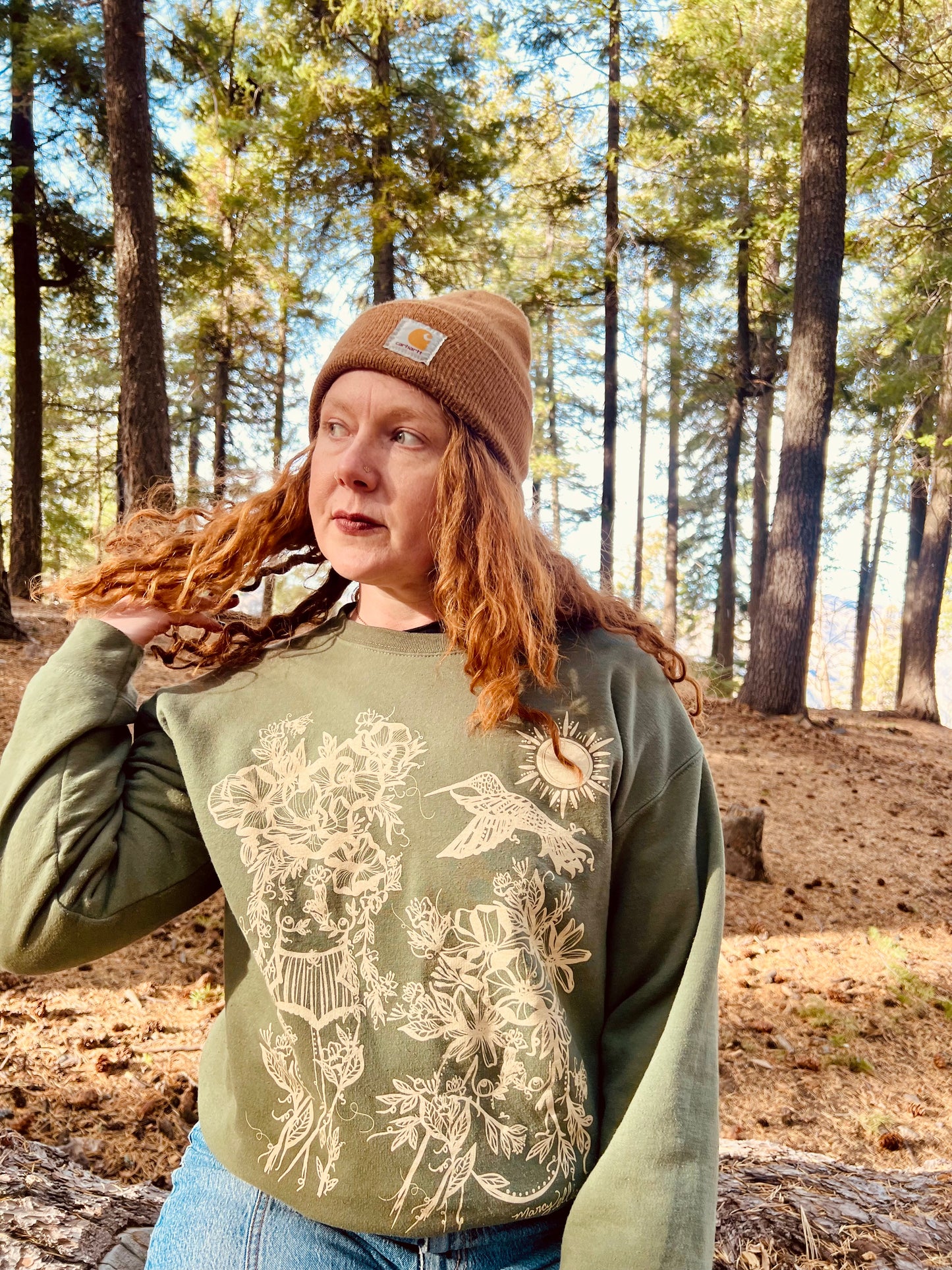 Flora Sisters + Hummingbird, Sweatshirt