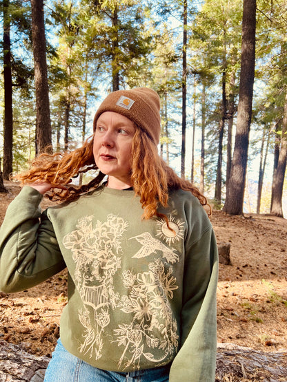 Flora Sisters + Hummingbird, Sweatshirt