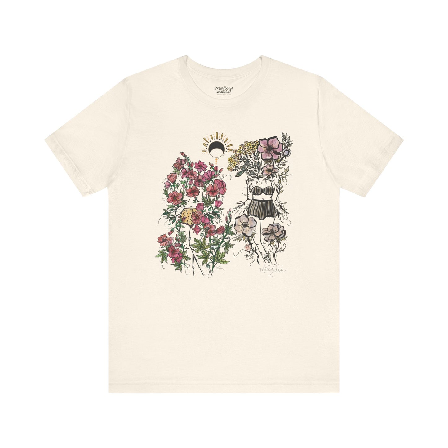 Yarrow + Hollyhock Flora Sister, Unisex Short Sleeve Tee