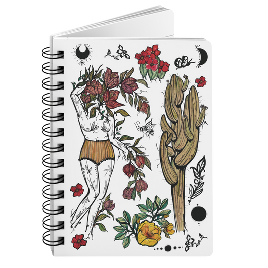Desert Sister, White, Spiral Bound Notebook Journal