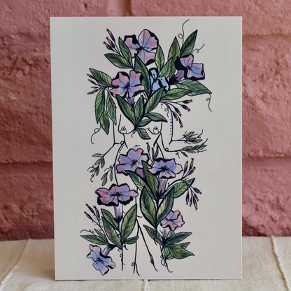 Geranium Floral Sister, Postcard, 5"x7"