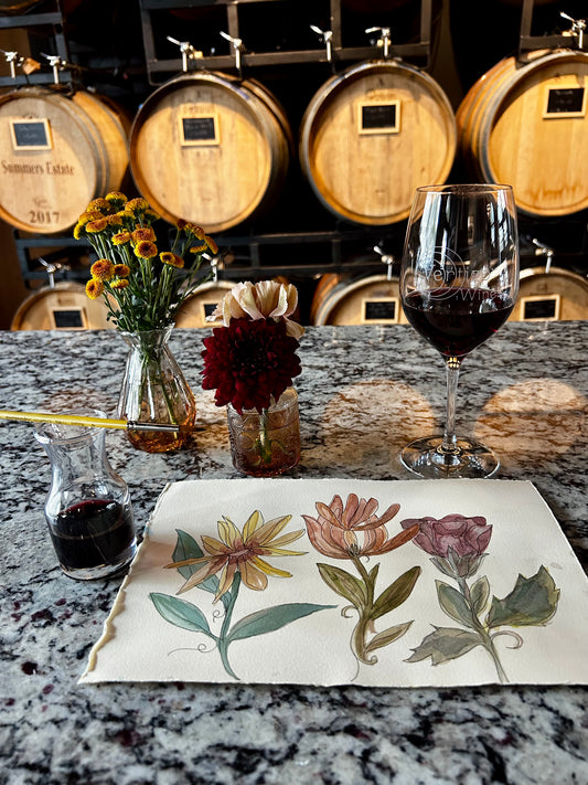Fall Bouquets + Wine Painting Workshop at Vertigo Wines, November 2, 6-8pm
