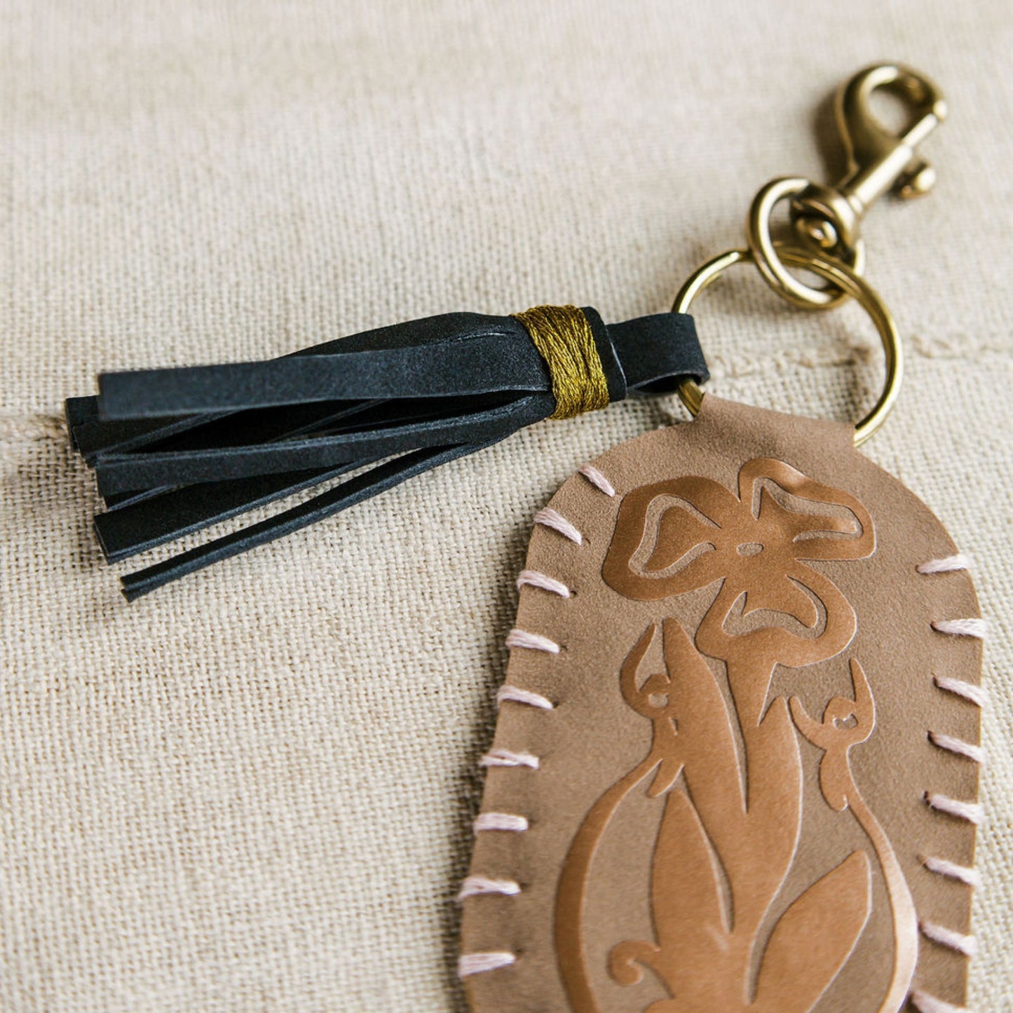 Vegan Leather Keychain
