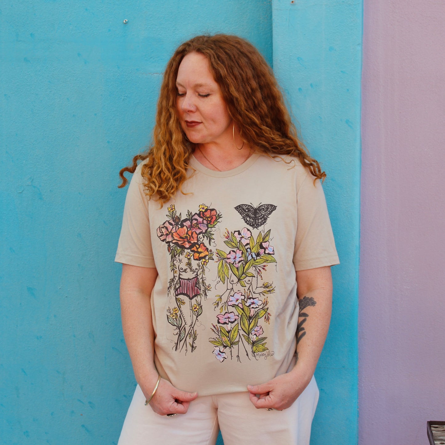 Rosa + Geranium Flora Sister, Short Sleeve Tee