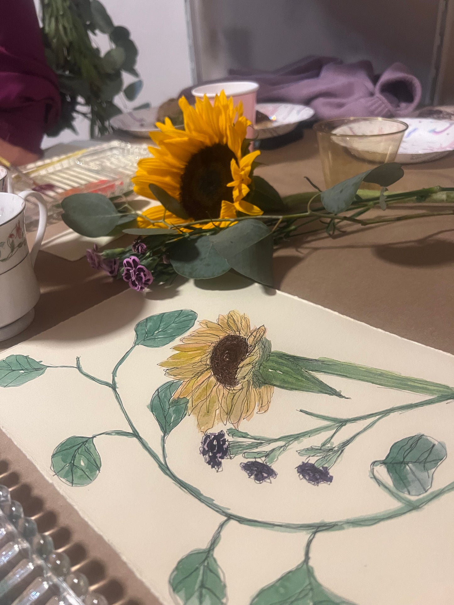 Botanical Watercolor + Drawing Workshop, Oct. 18, 6-8pm @ Marcy's Studio