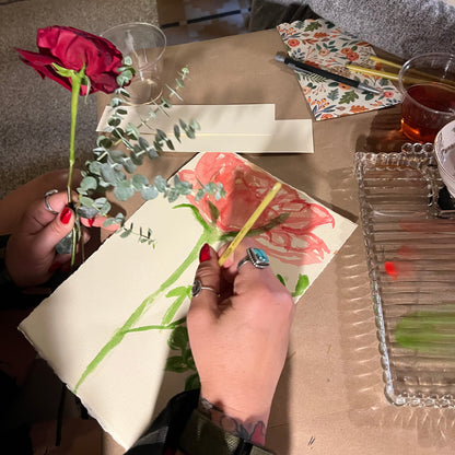 Botanical Watercolor + Drawing Workshop, February 15, 6-8pm @ Marcy's Studio