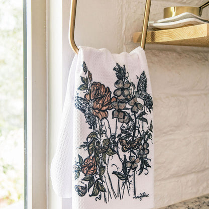 botanical plant lady dish towel by Marcy Ellis 