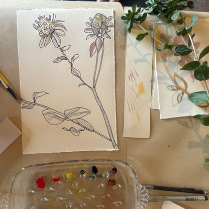 Painting Botanicals Watercolor Workshop, January 26, 10am-noon @ Marcy's Studio