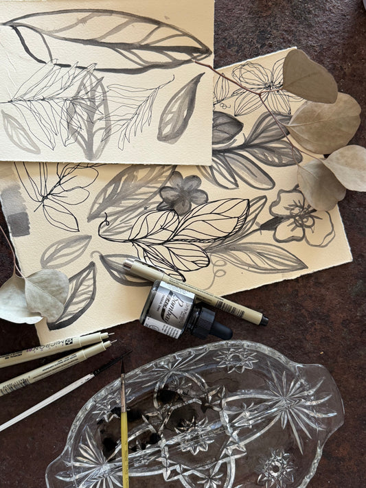 Exploring Ink with Botanicals Workshop, October 26, 10am-12:30pm