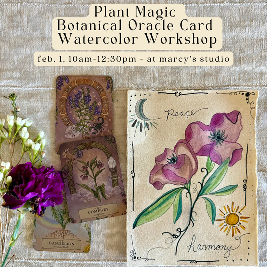 Plant Magic: Botanical Oracle Card Watercolor Workshop, Feb. 1, 10am-12:30pm