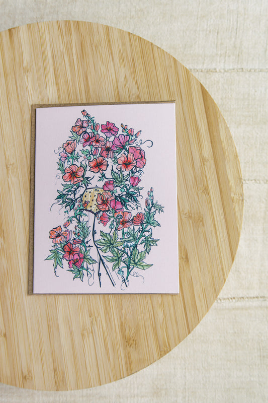 Hollyhock Card