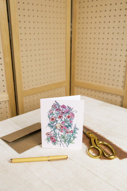 Hollyhock Card