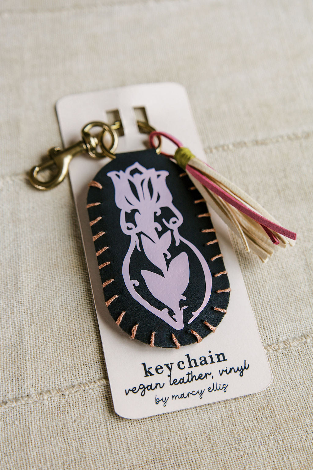 Vegan Leather Keychain