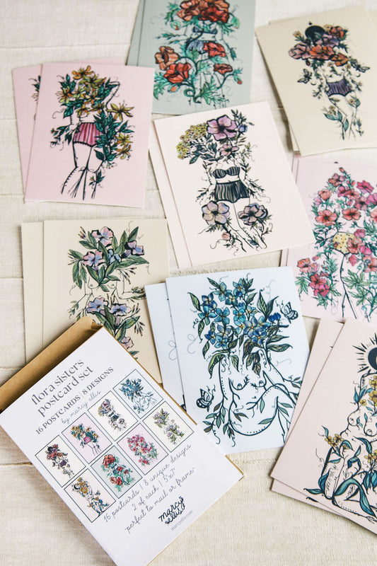 Flora Sisters Postcard Set