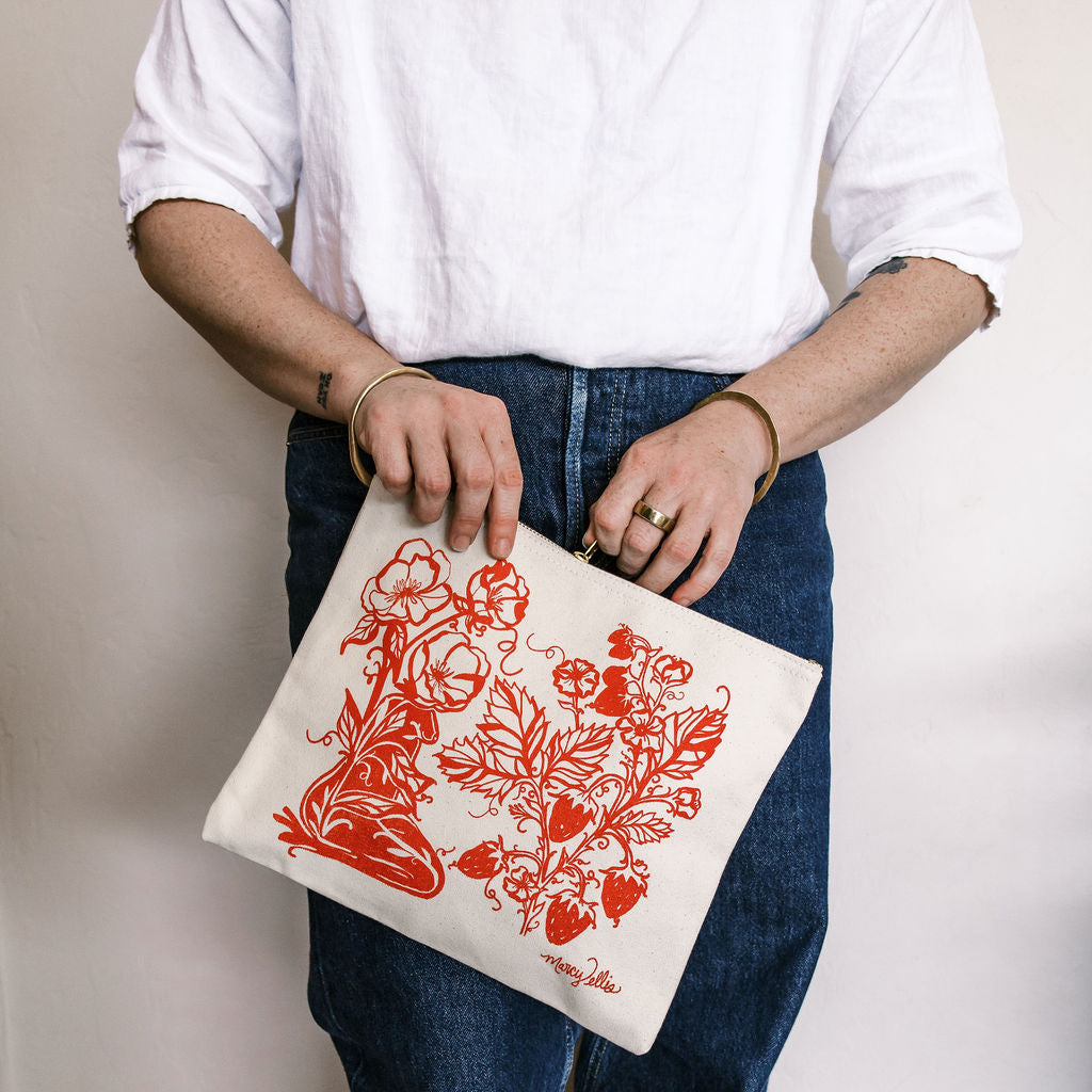 Strawberry Sister Zipper Pouch